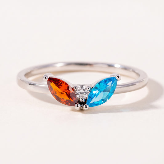 multiple marquise birthstones ring