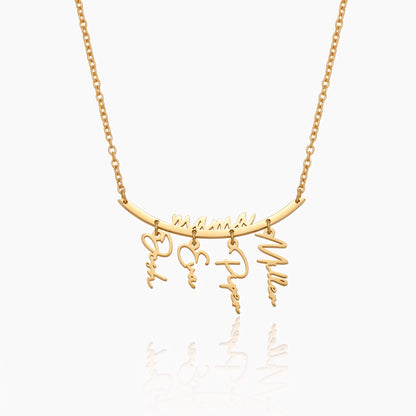multiple name mama necklace with all kids names