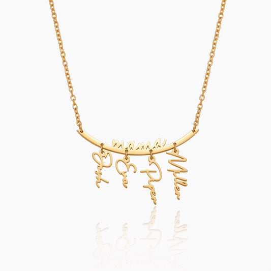 multiple name mama necklace with all kids names