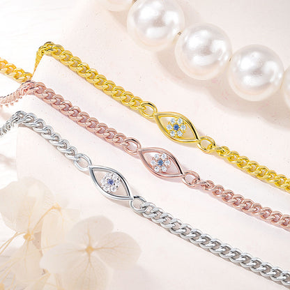 Dainty Evil Eye Cuban Bracelet