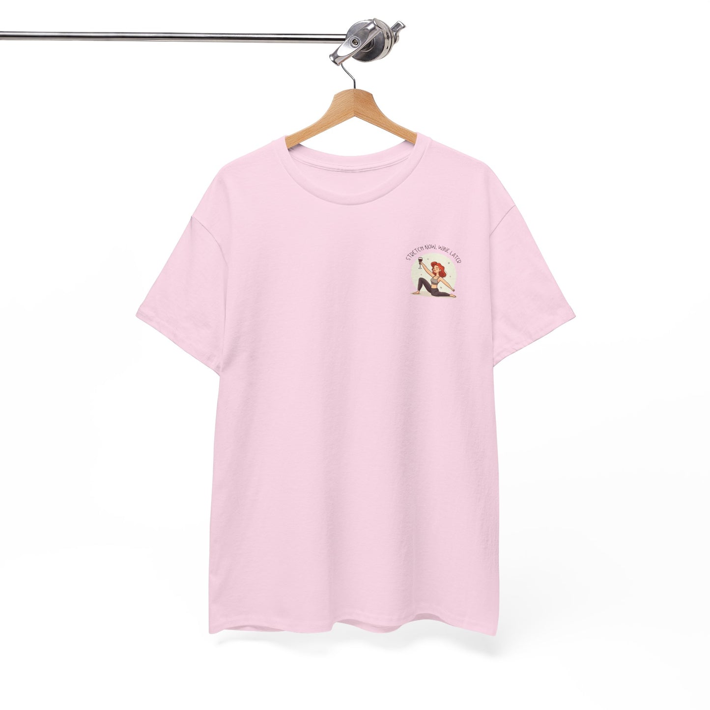 Stretch Now Wine Later Graphic T-Shirt (Ginger)
