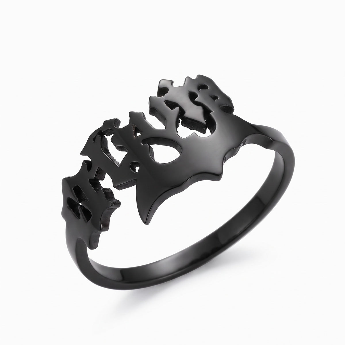 personalized halloween spooky name ring
