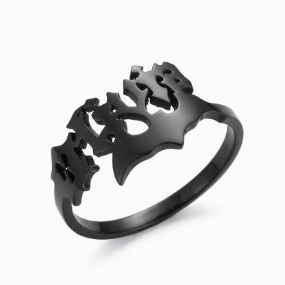 personalized halloween spooky name ring