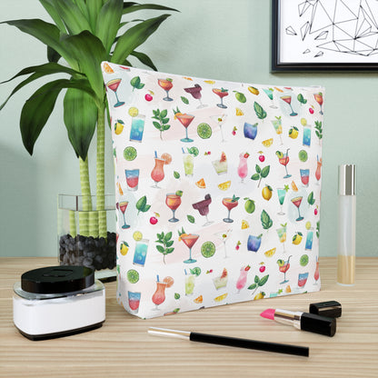 Cocktail Print Cotton Cosmetic Bag/Makeup Travel Pouch