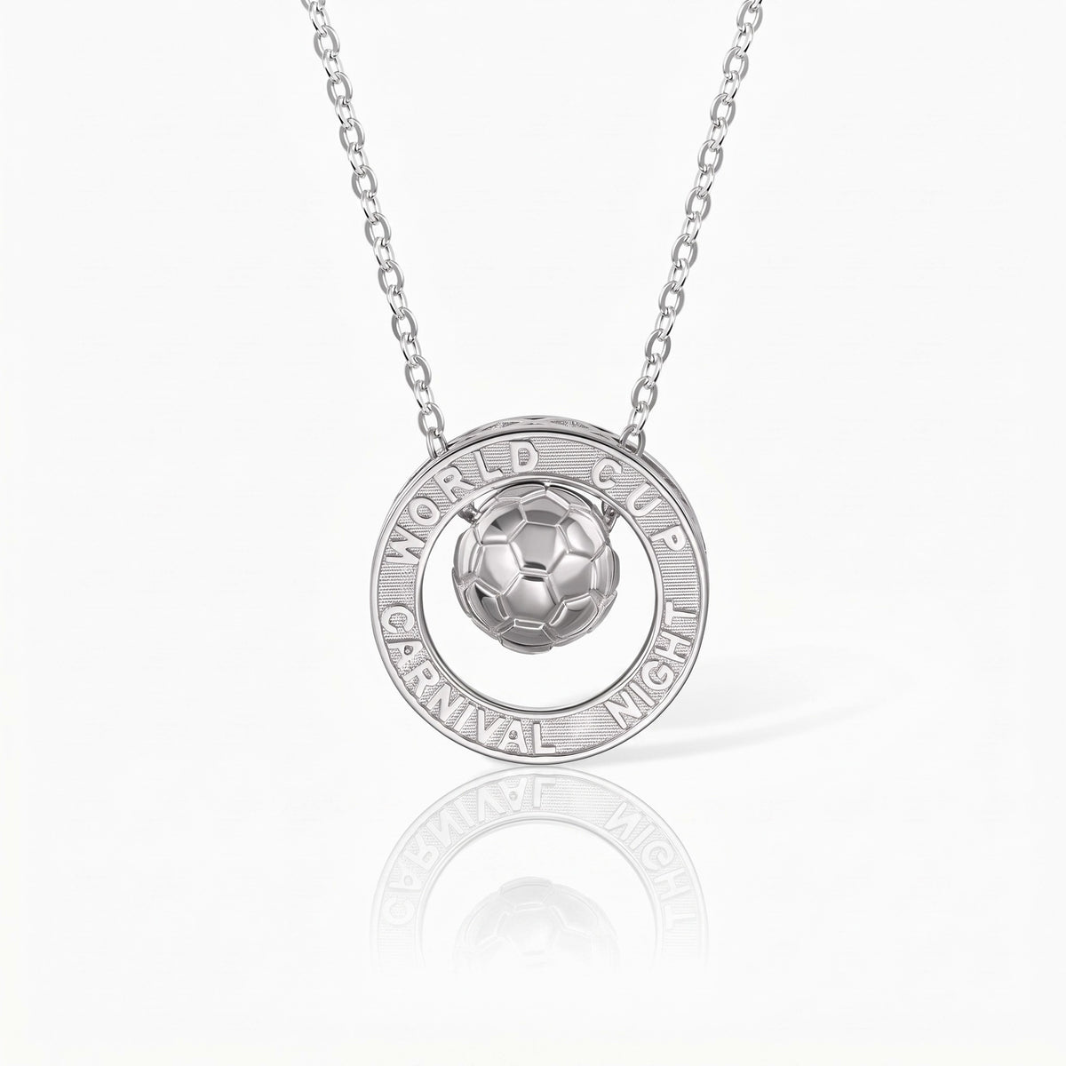 soccer hoop pendant necklace with name