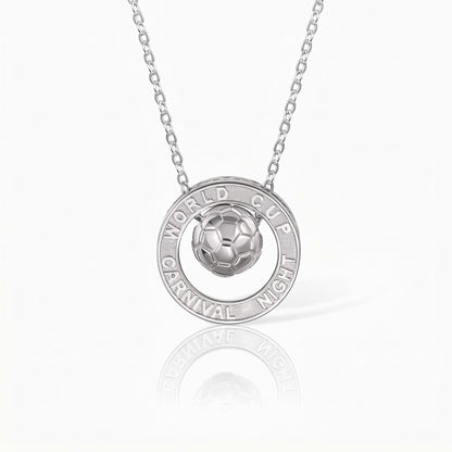 soccer hoop pendant necklace with name
