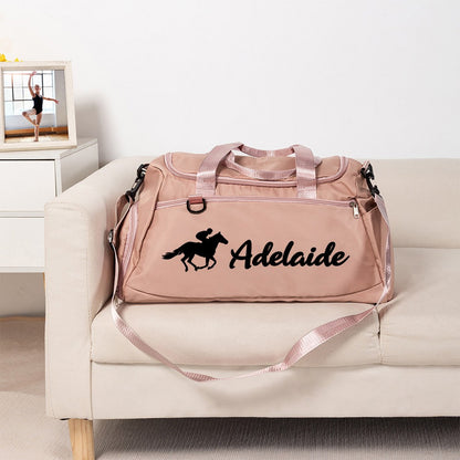 Horse Riding Duffle Bag with Custom Name