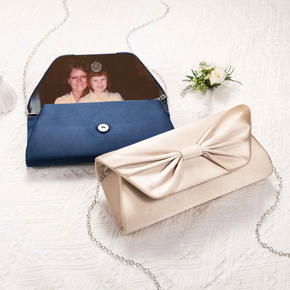 Personalized Bow Tie Clutch with Custom Photo