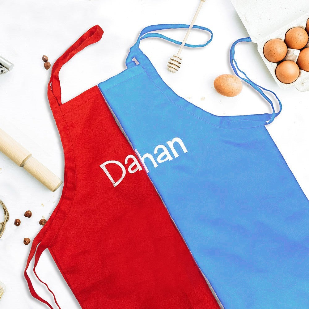 Custom Kids Chef Apron and Hat with Name Embroidered