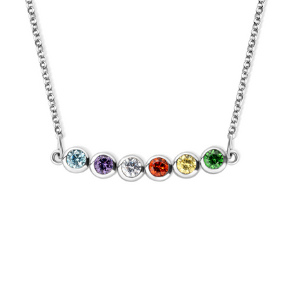 Personalized 1-12 Birthstone Necklace