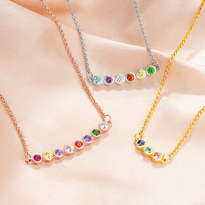 Personalized 1-12 Birthstone Necklace