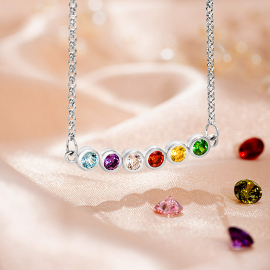 Personalized 1-12 Birthstone Necklace