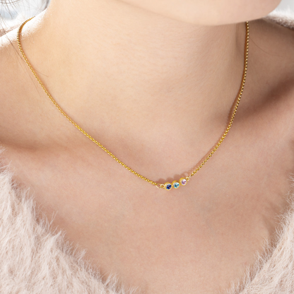 Personalized 1-12 Birthstone Necklace