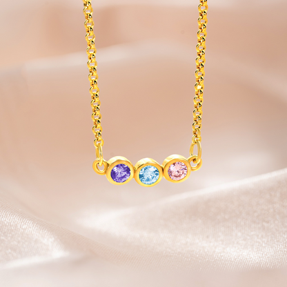 Personalized 1-12 Birthstone Necklace