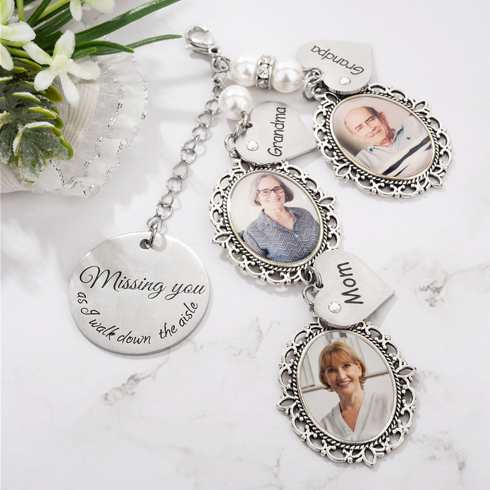 Customized Photo Charm for Bridal Bouquet