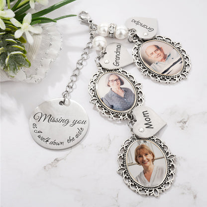 Customized Photo Charm for Bridal Bouquet