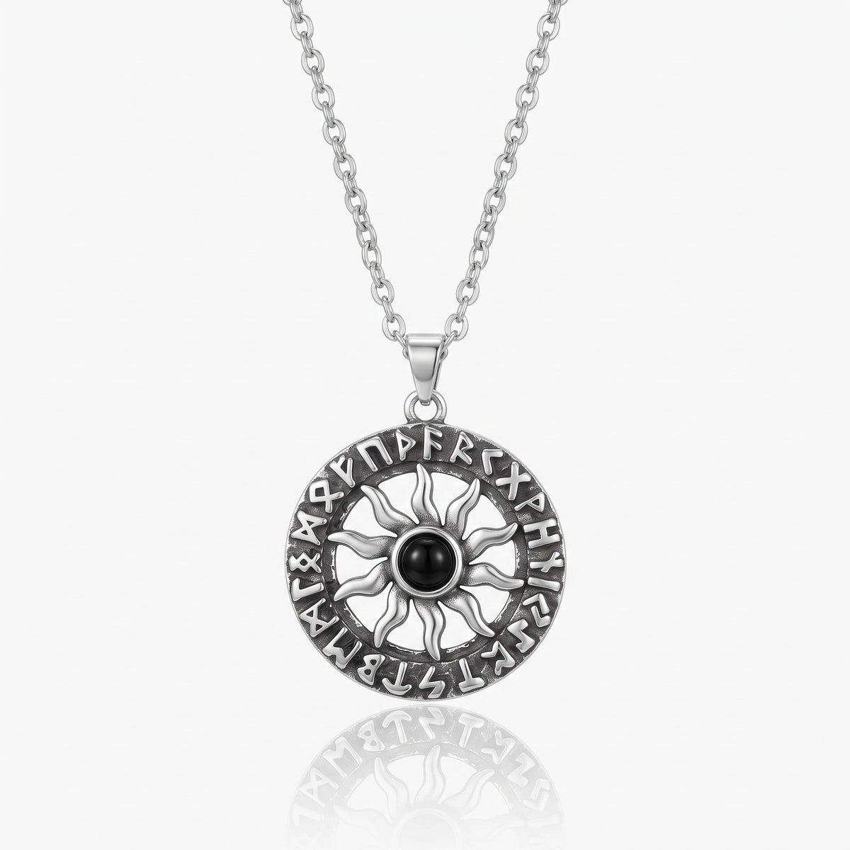 custom sun photo projection necklace