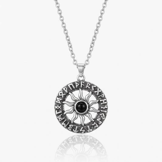 custom sun photo projection necklace
