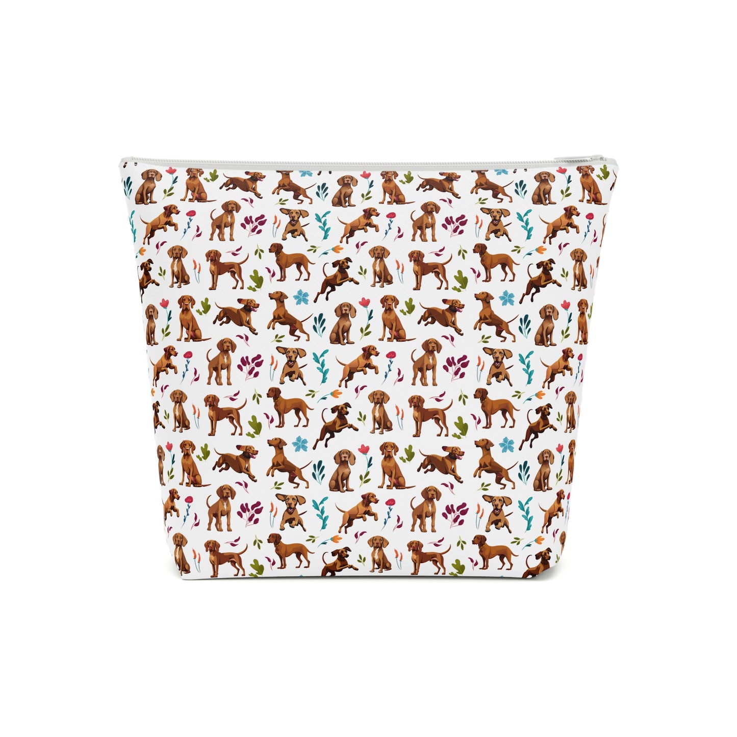 Vizsla Print Cotton Cosmetic Bag/Makeup Organizer & Toiletry Bag