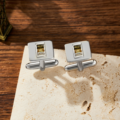 Personalized 1 to 4 Birthstones Cufflinks