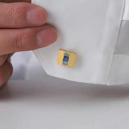 Personalized 1 to 4 Birthstones Cufflinks