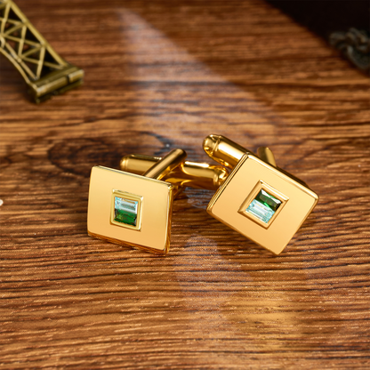 Personalized 1 to 4 Birthstones Cufflinks
