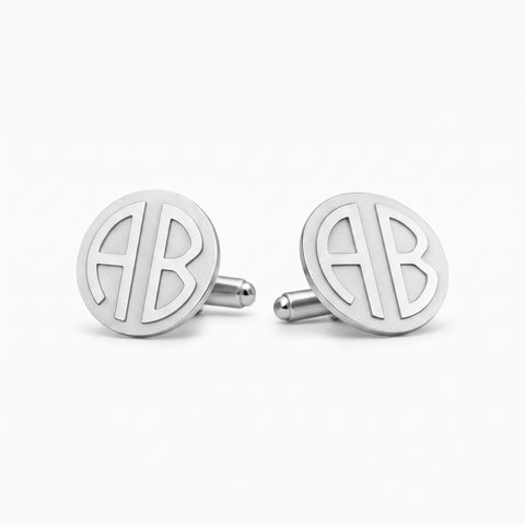Custom Initial Monogrammed Cufflinks