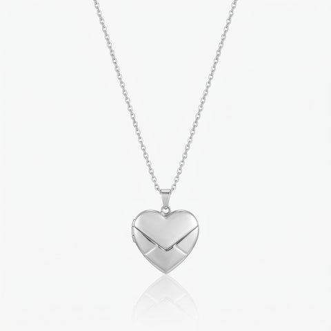 Heart Envelope Locket Necklace