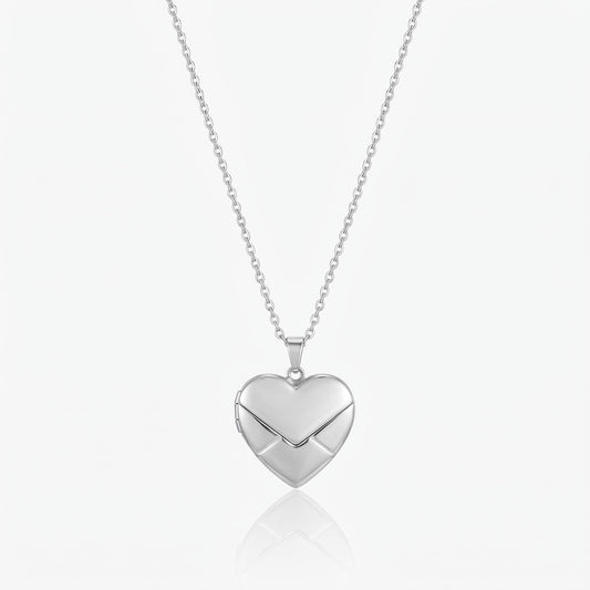 secret message heart locket necklace envelope