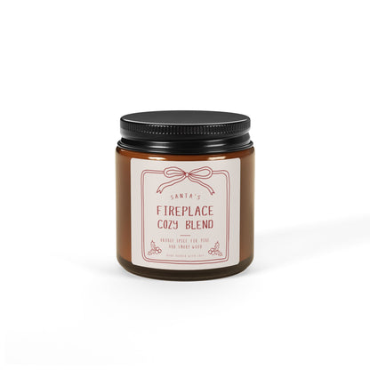 Santa's Fireplace Cozy Blend Scented Candle - 4oz and 9oz Scented Soy Candle