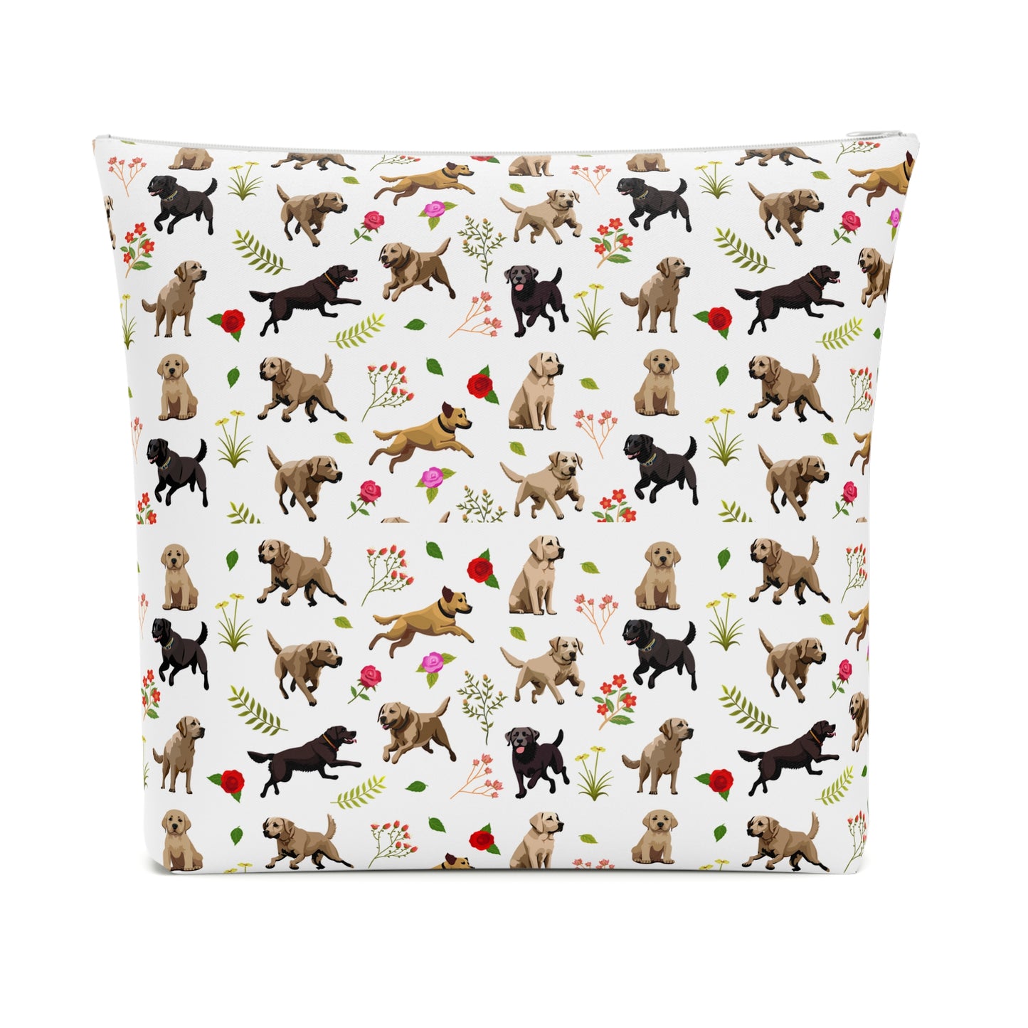 Labrador Print Cotton Cosmetic Bag/Makeup Organizer & Toiletry Bag