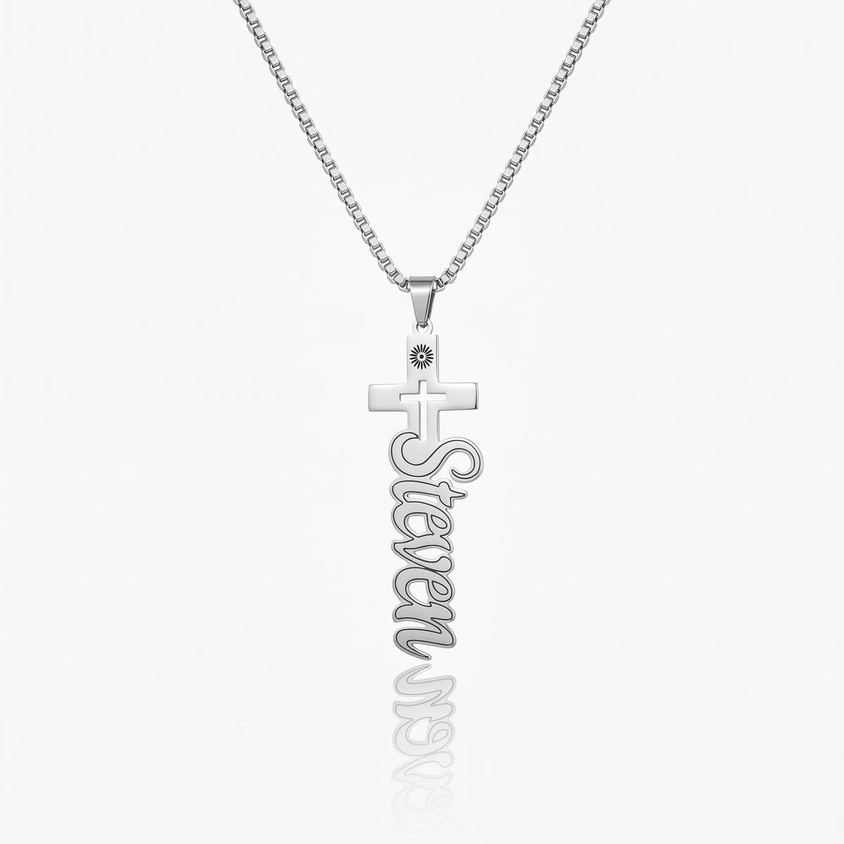 personalized cross name pendant necklace