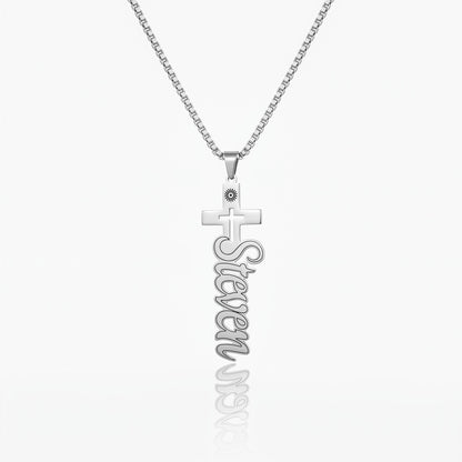 personalized cross name pendant necklace
