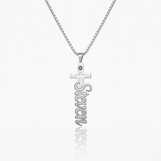 personalized cross name pendant necklace