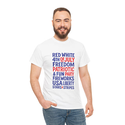 4th of July Words Graphic T-Shirt