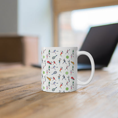 Tennis Print 11oz Ceramic Mug