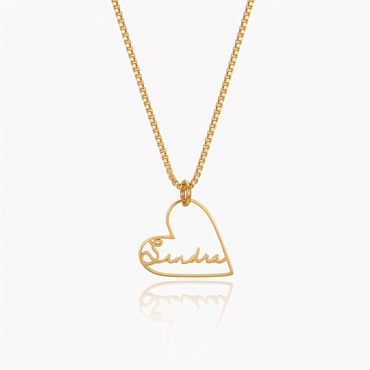 personalized heart name necklace