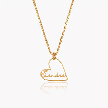personalized heart name necklace