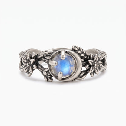 vintage branches moonstone ring