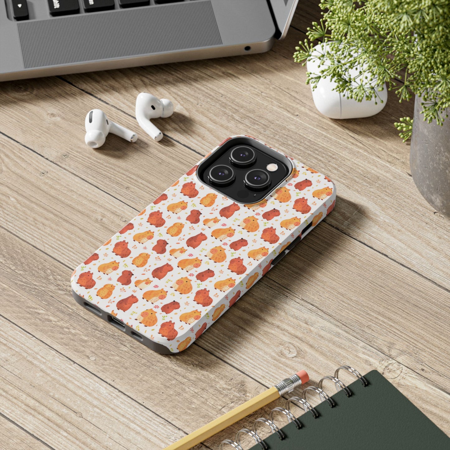 Kawaii Watercolor Capybara Phone Case