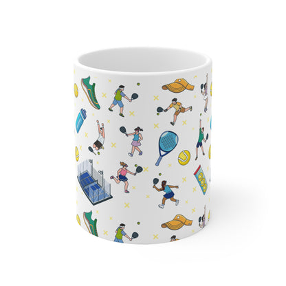 Padel Inspired Print 11oz Ceramic Mug
