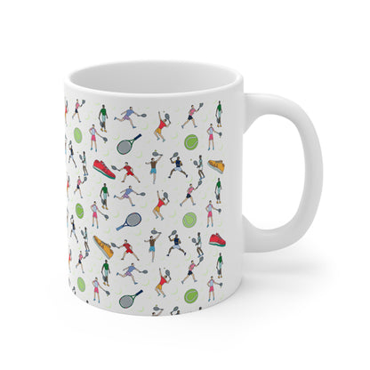 Tennis Print 11oz Ceramic Mug