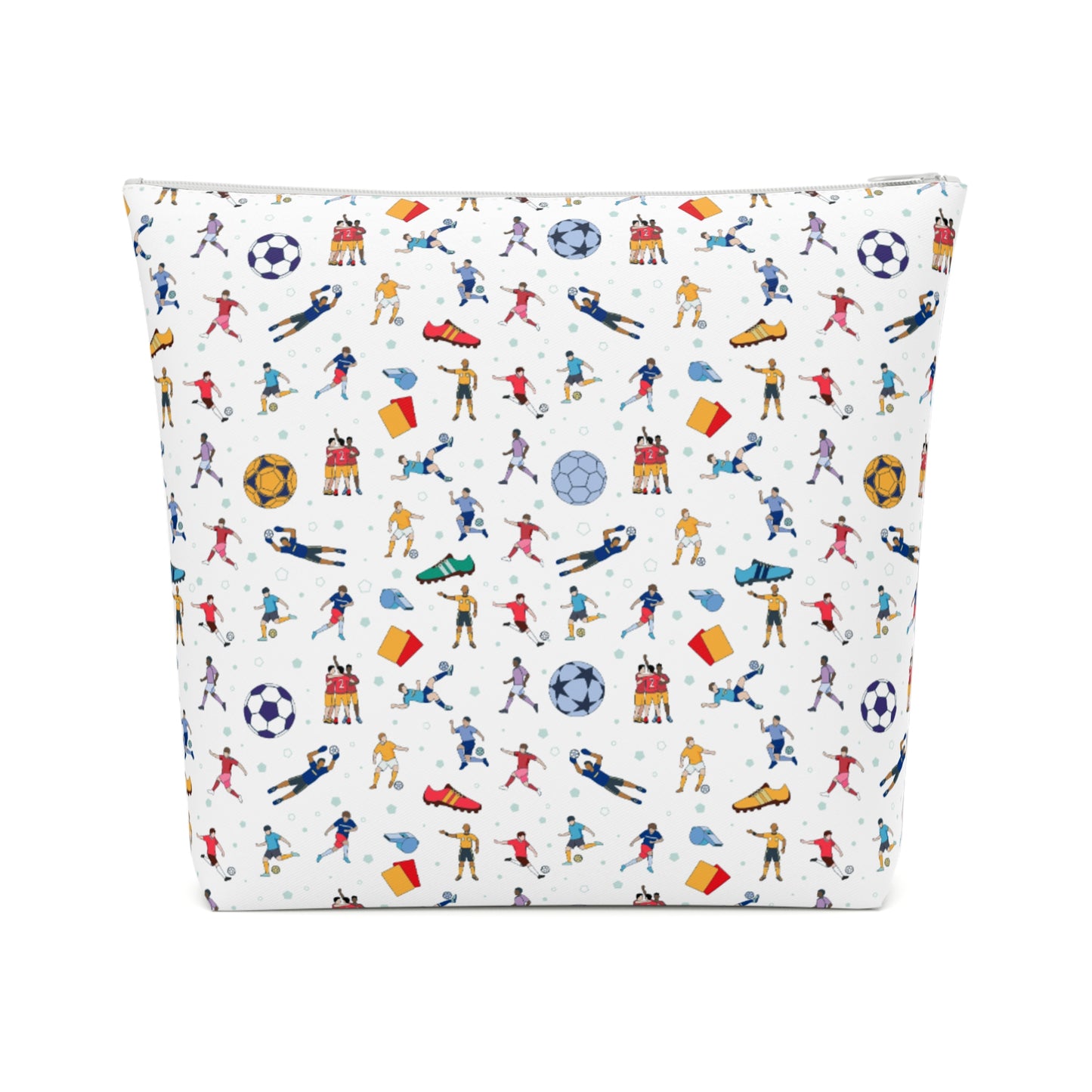 Football Soccer Print Cotton Cosmetic Bag/Makeup Organizer/Toiletry Bag