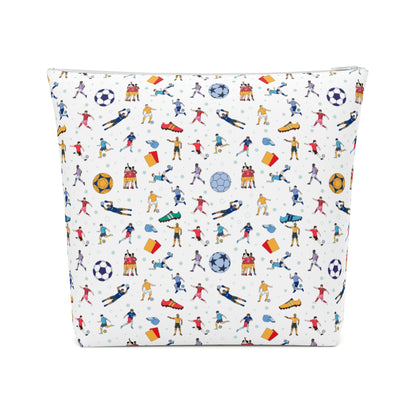 Football Soccer Print Cotton Cosmetic Bag/Makeup Organizer/Toiletry Bag