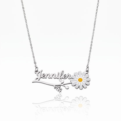 personalized daisy name necklace