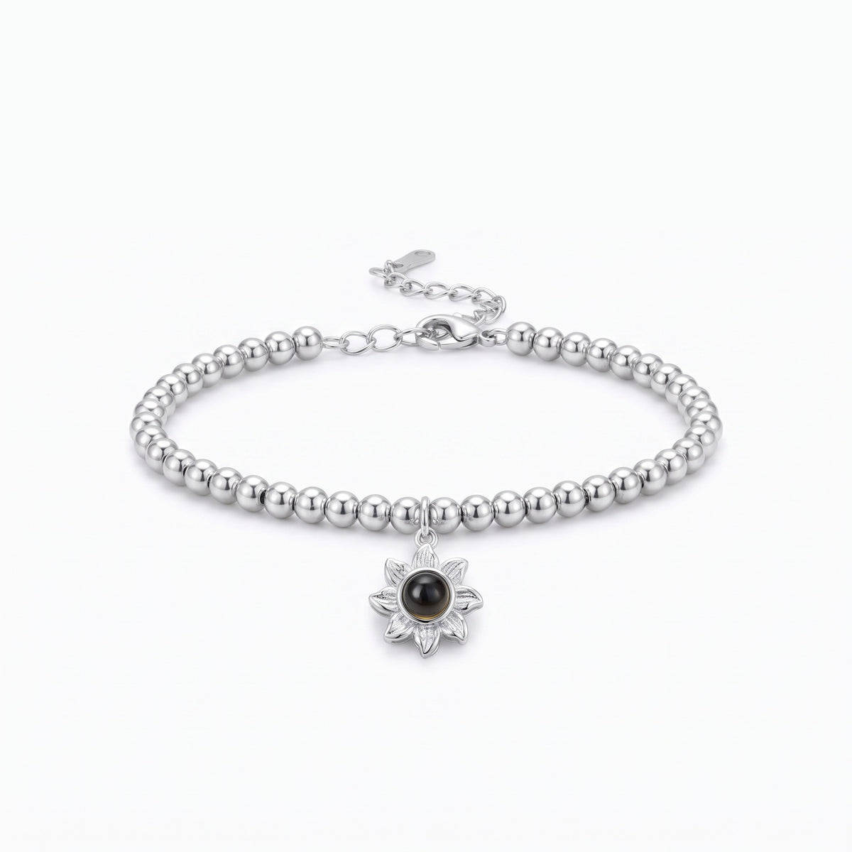 custom photo projection sunflower bracelet