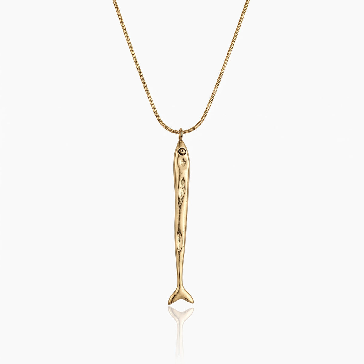 sardine fish pendant necklace