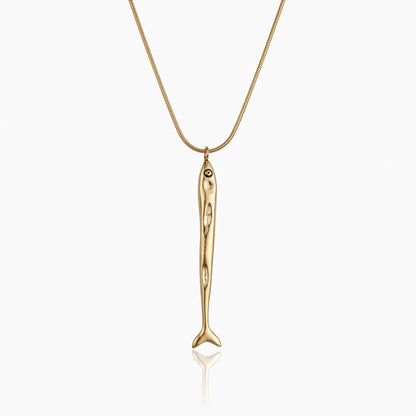 sardine fish pendant necklace