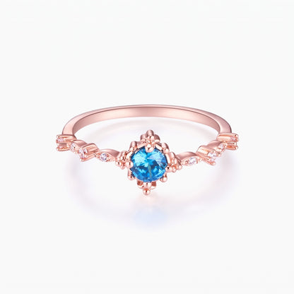 personalized dainty birthstone ring