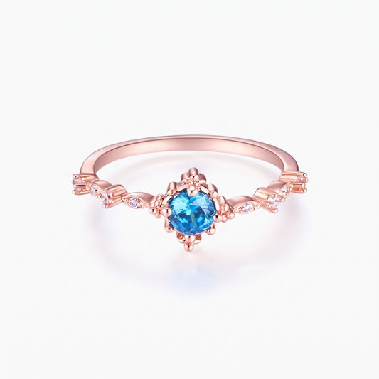 personalized dainty birthstone ring